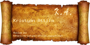 Kristyán Attila névjegykártya
