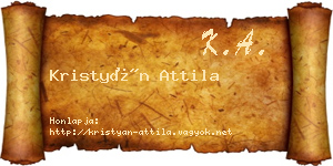 Kristyán Attila névjegykártya