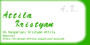 attila kristyan business card