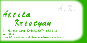 attila kristyan business card